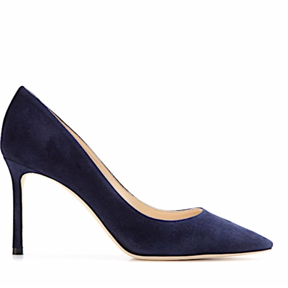 JIMMY CHOO Suede  Pumps in navy - Picture 1 of 10